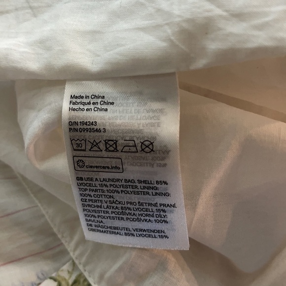 H&M X Brock Collection Tie Strap Smocked Floral Midi Dress NEW - Picture 10 of 12